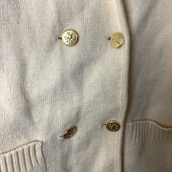 Bern Conrad Ivory 100% wool collared double breasted oversized cardigan Sz large - Picture 3 of 10